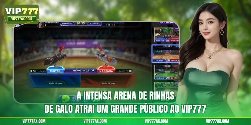 A intensa arena de rinhas de galo atrai um grande público ao VIP777