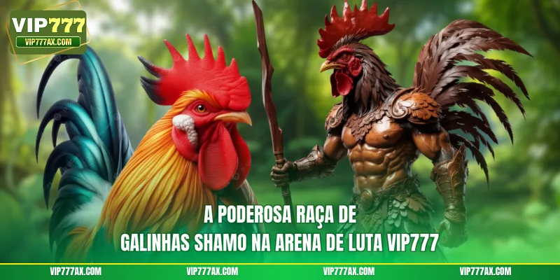 A poderosa raça de galinhas Shamo na arena de luta Vip777