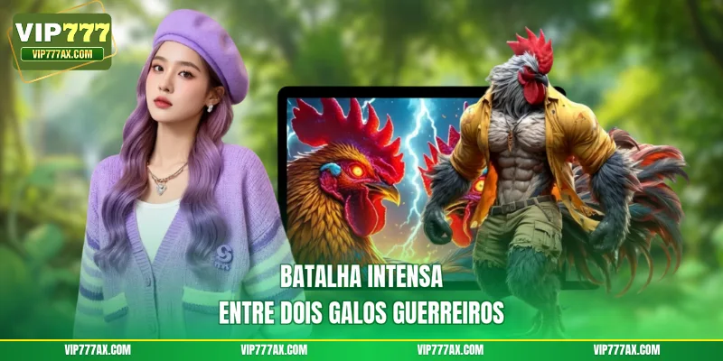 Batalha intensa entre dois galos guerreiros
