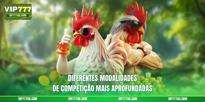 Diferentes modalidades de competição mais aprofundadas