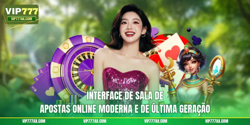 Interface de sala de apostas online moderna e de última geração
