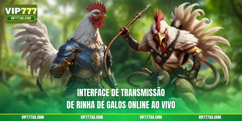 Interface de transmissão de rinha de galos online ao vivo