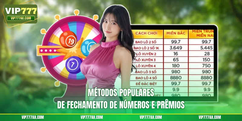 Métodos populares de fechamento de números e prêmios