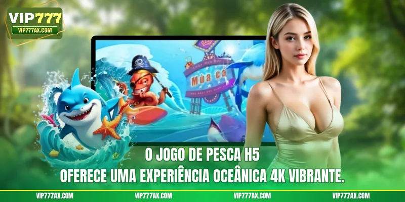O Jogo de pesca H5 oferece uma experiência oceânica 4K vibrante