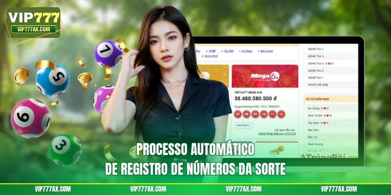 Processo automático de registro de números da sorte